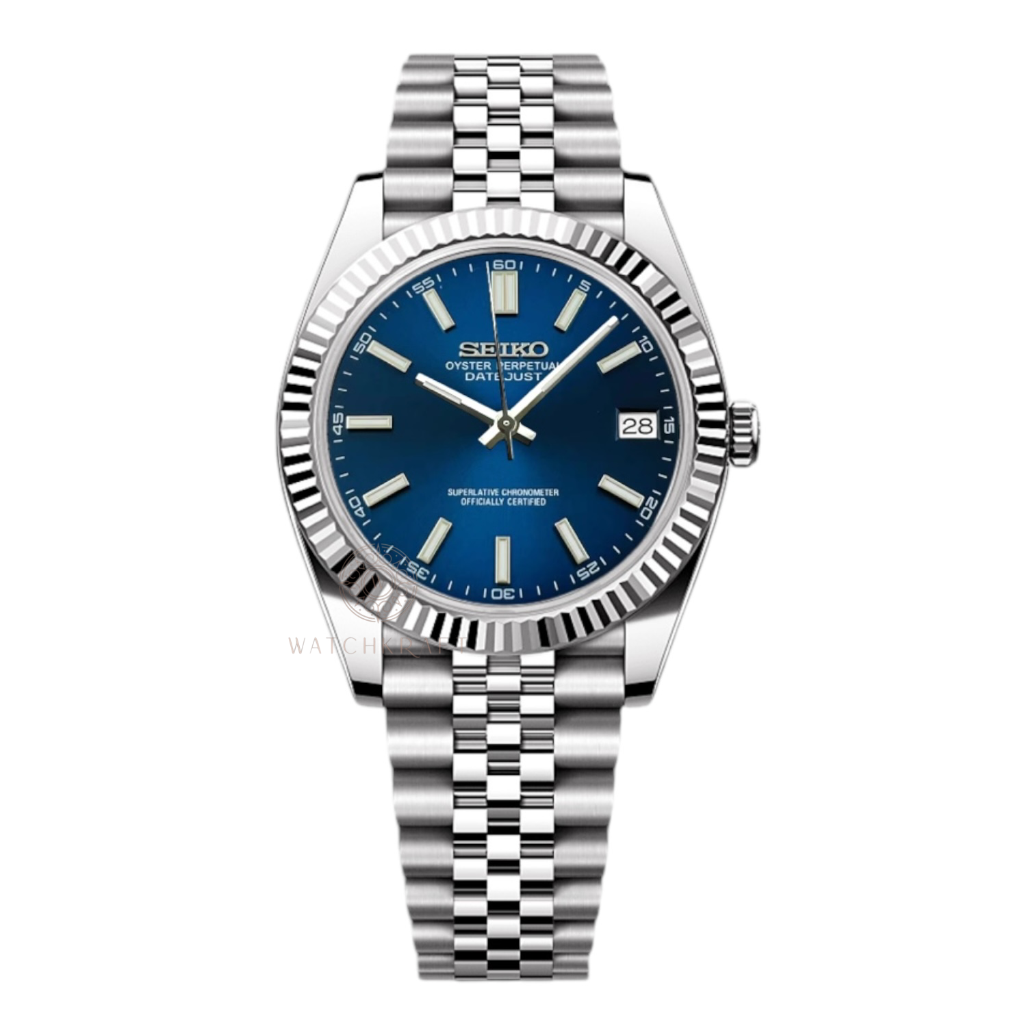 Seiko Blue Datejust Mod