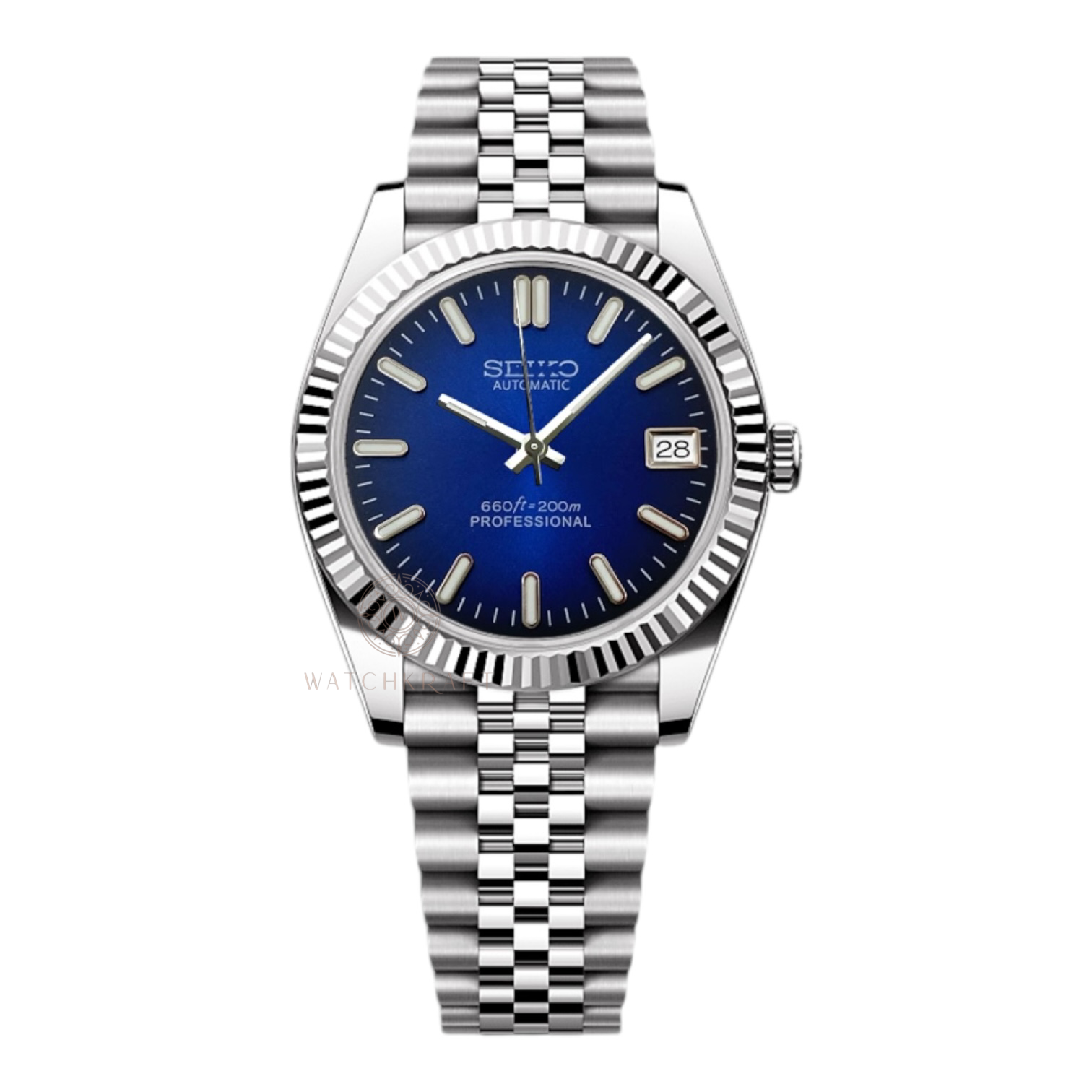 Seiko Blue Datejust Mod