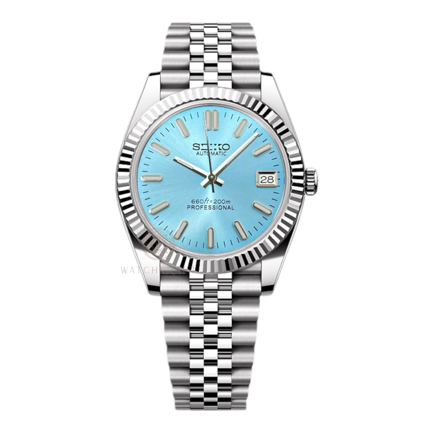 Seiko Ice Blue Datejust Mod
