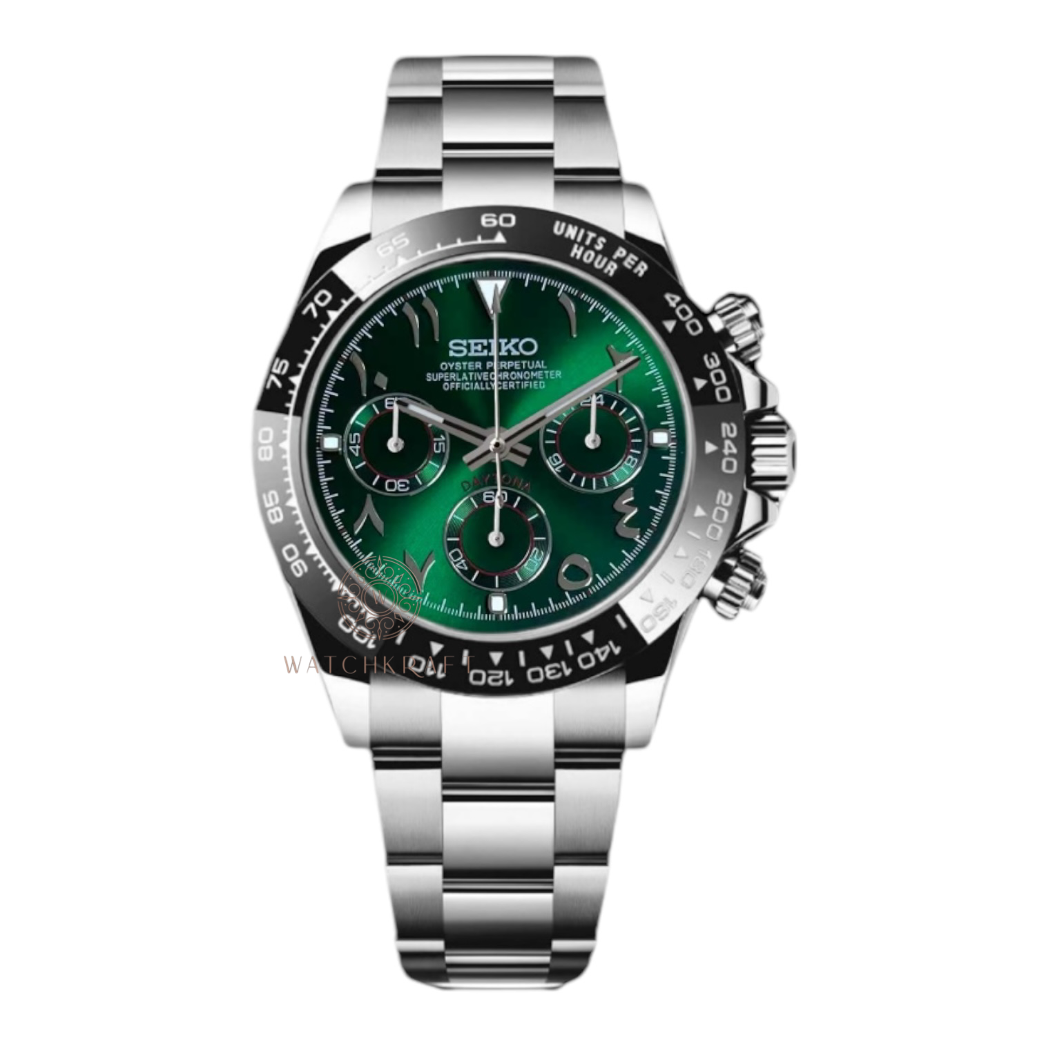 Seiko Green Arabic Daytona Mod