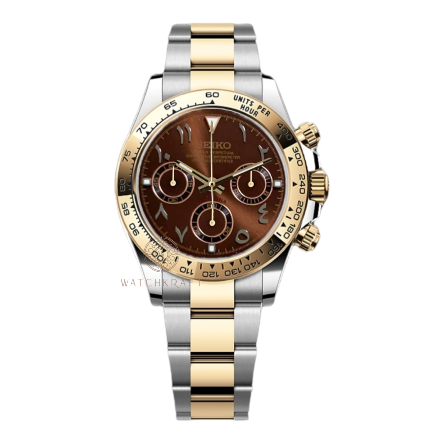 Seiko Brown Arabic Daytona Mod