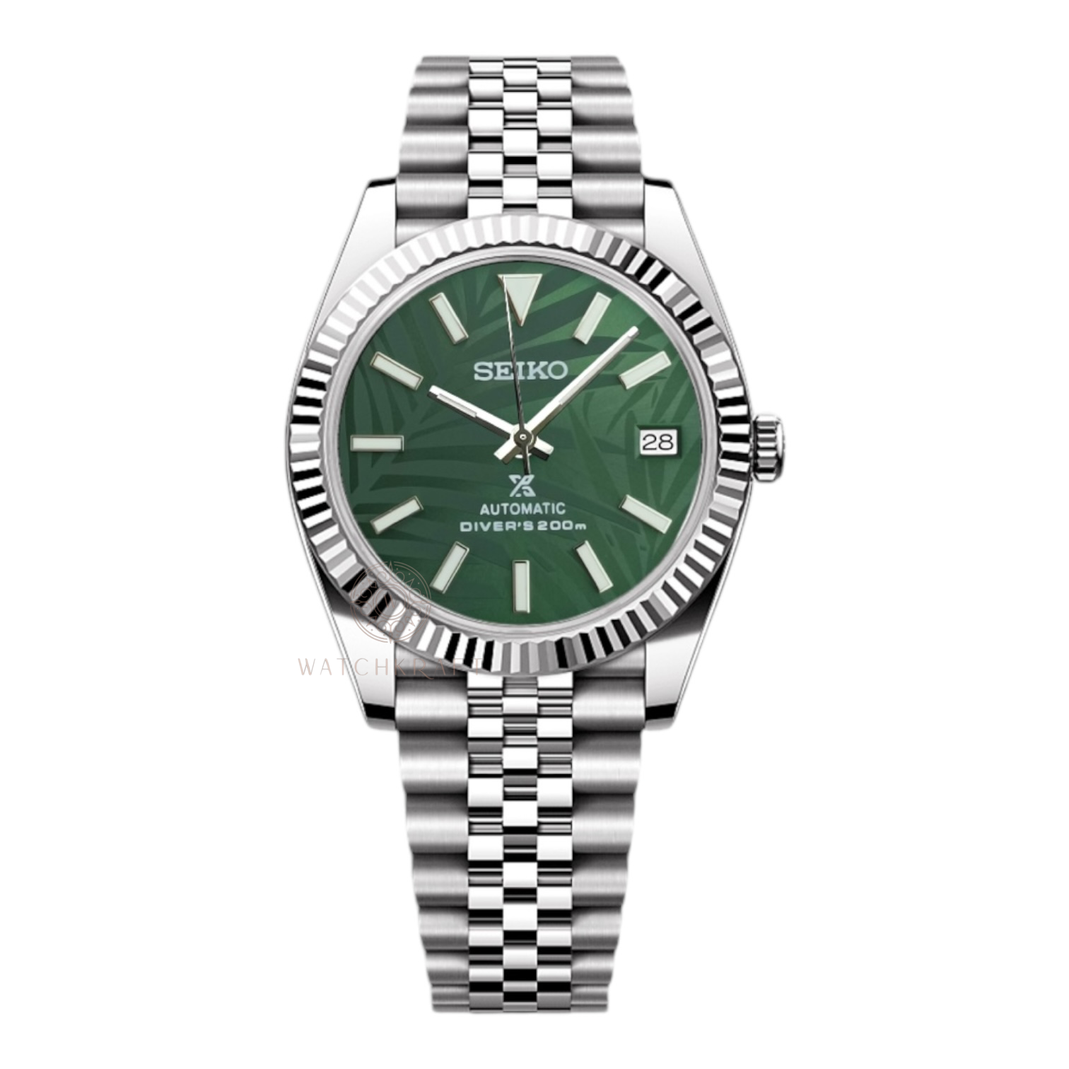 Seiko Green Forest Textured Datejust Mod