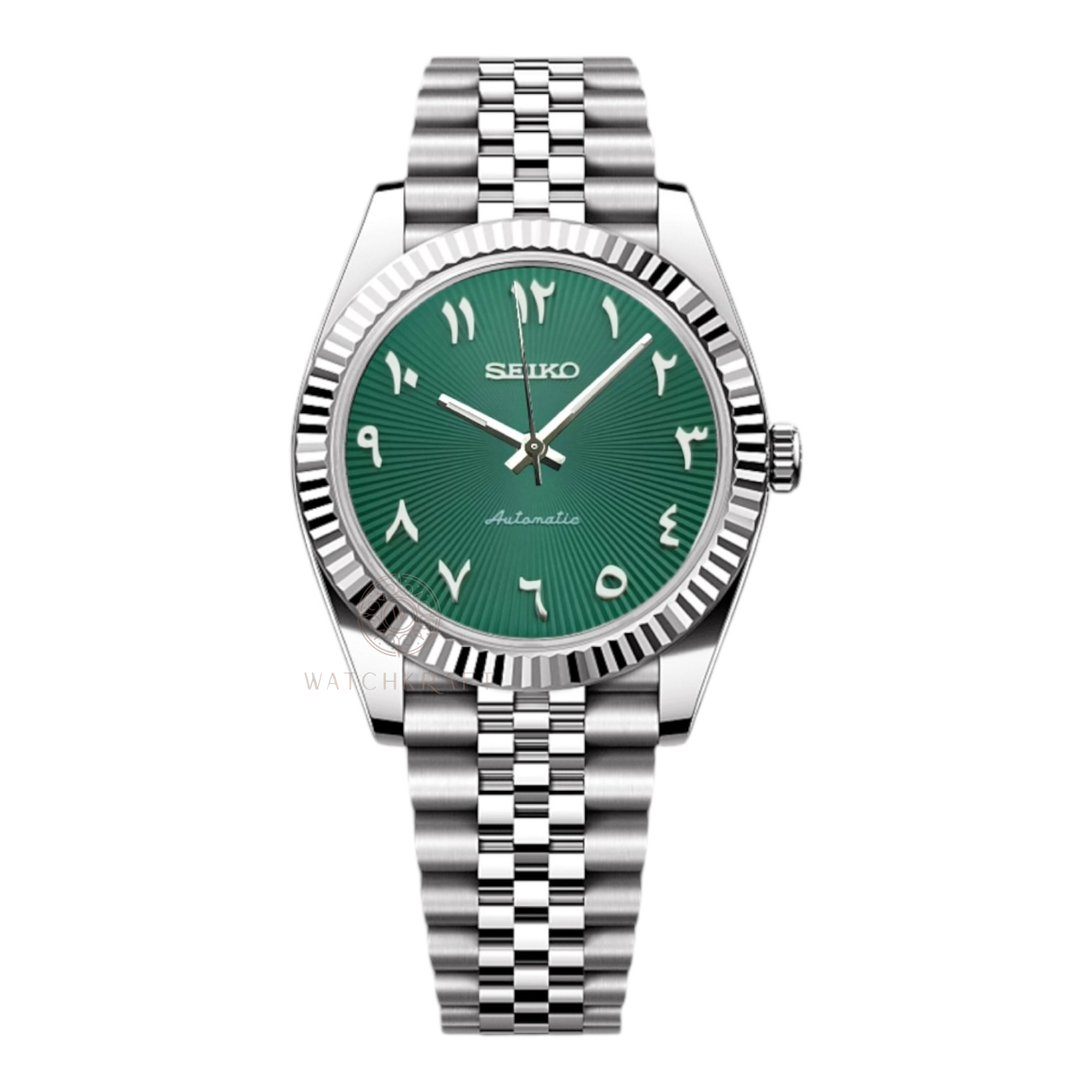 Seiko Green Fluted Textured Datejust Mod
