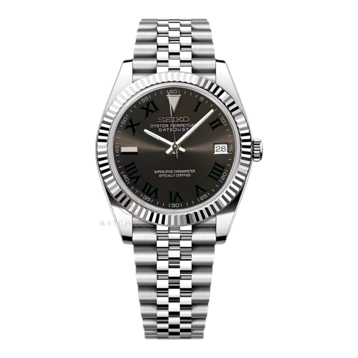 Seiko Dark Grey Wimbledon Datejust Mod