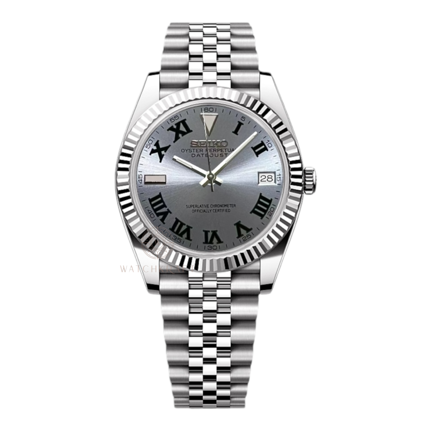 Seiko Light Blue Wimbledon Datejust Mod