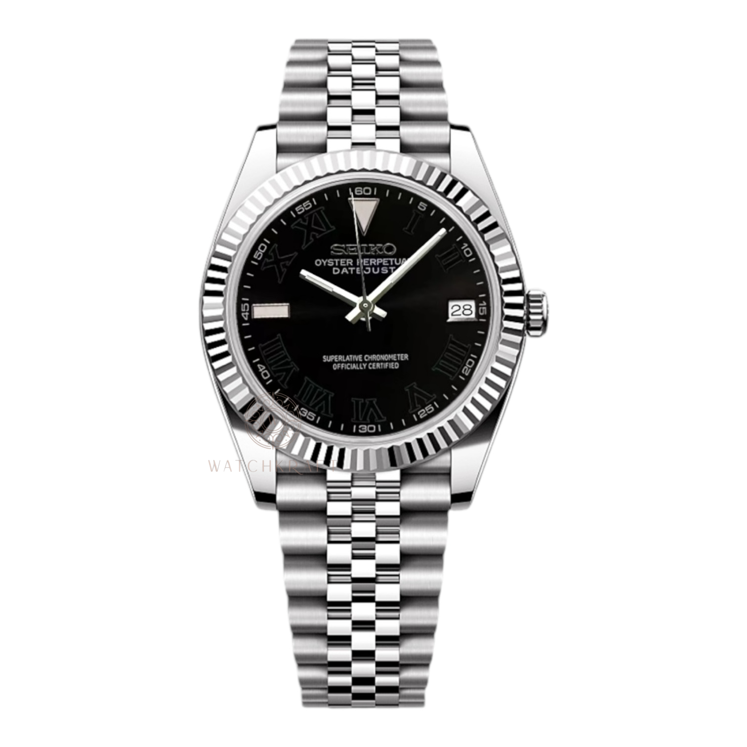 Seiko Black Wimbledon Datejust Mod