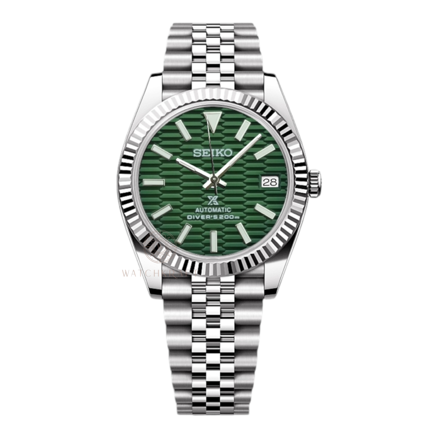 Seiko Blue Textured Datejust Mod