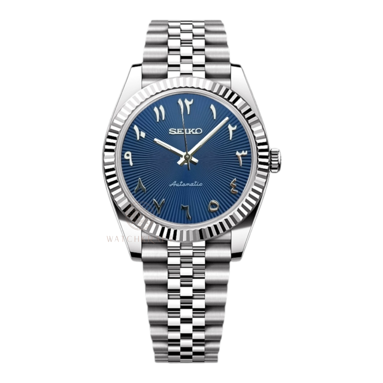 Seiko Blue Fluted Textured Datejust Mod