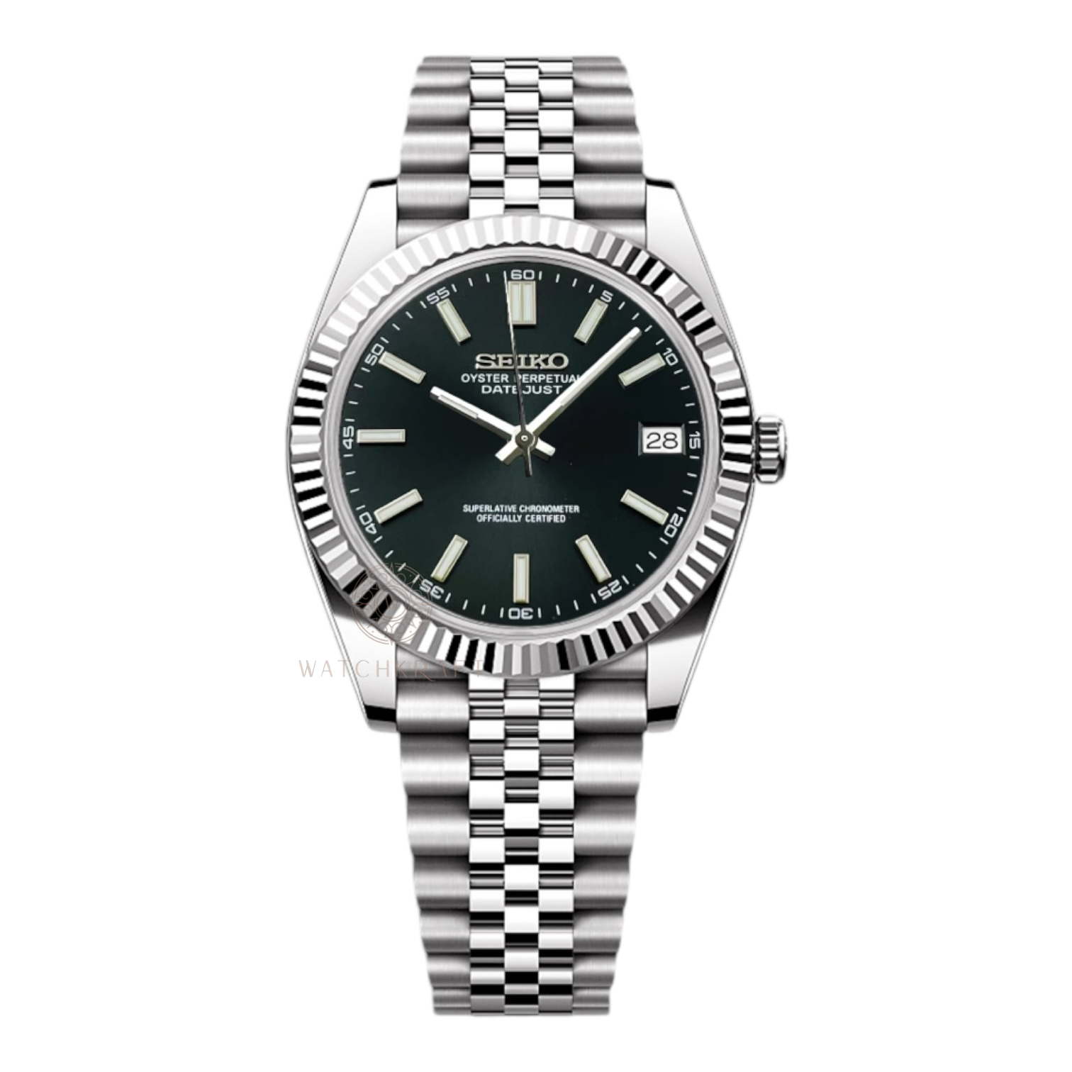 Seiko Black Datejust Mod