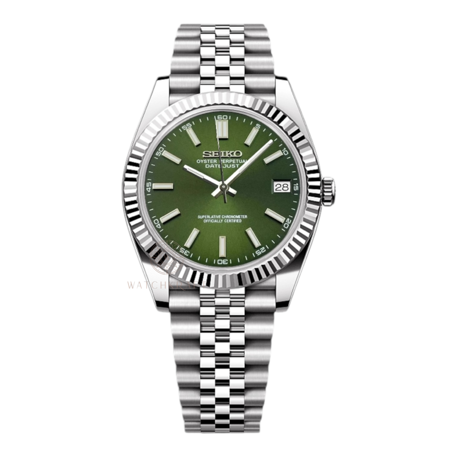 Seiko Green Datejust Mod