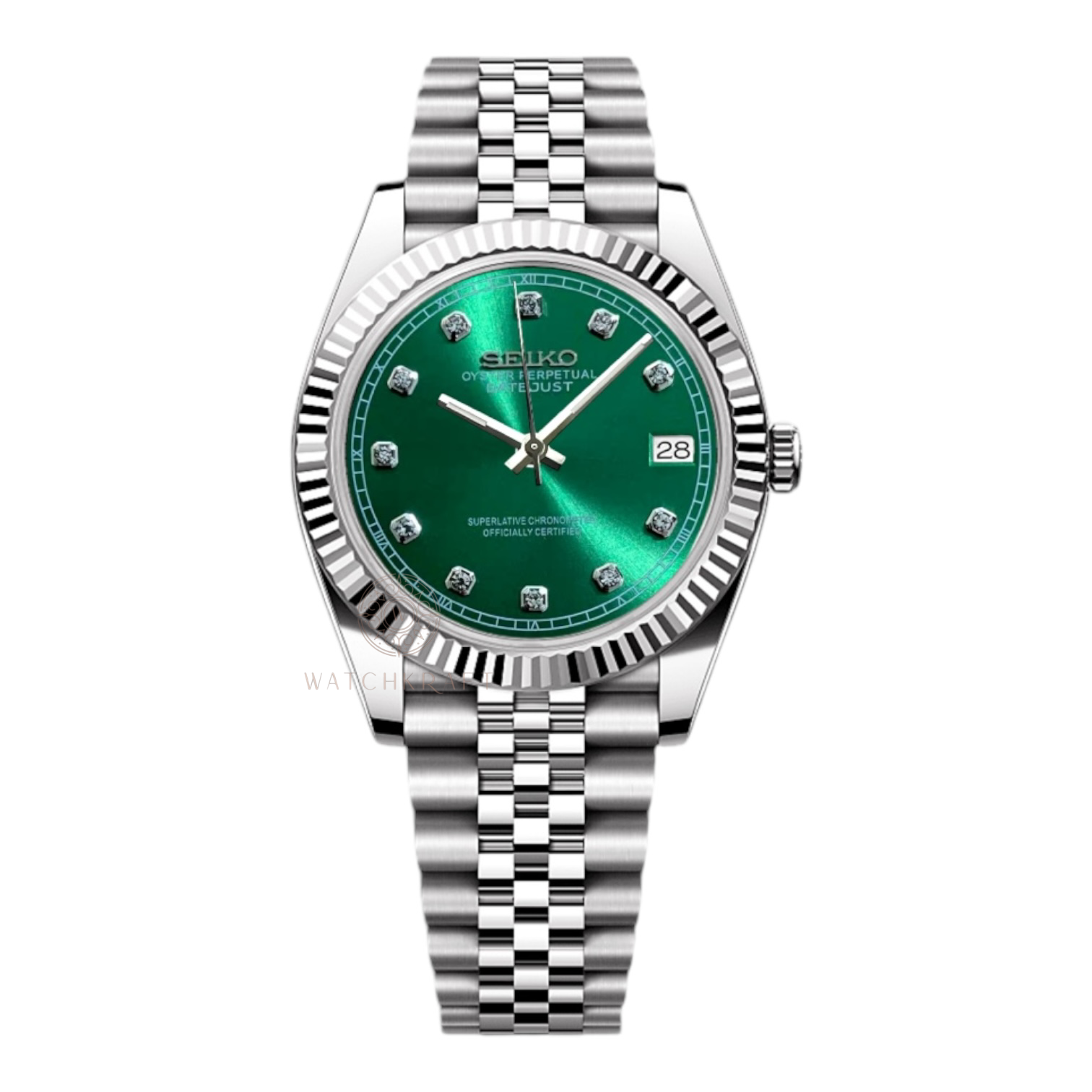 Seiko Green Crystal Indices Datejust Mod