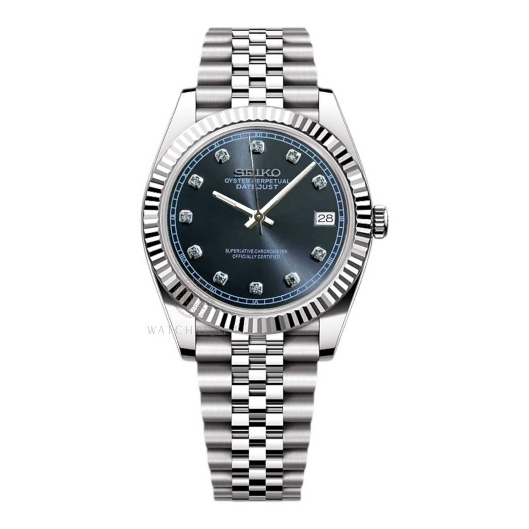 Seiko Grey Crystal Indices Datejust Mod – watchkraft