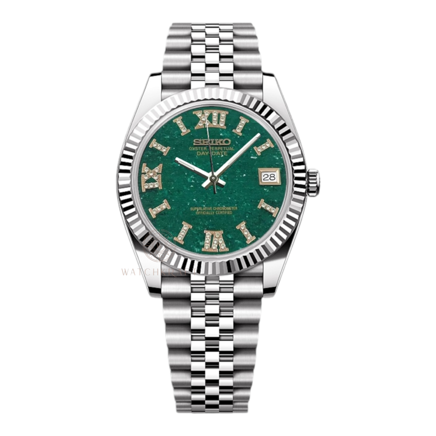 Seiko Green Roman Datejust Mod