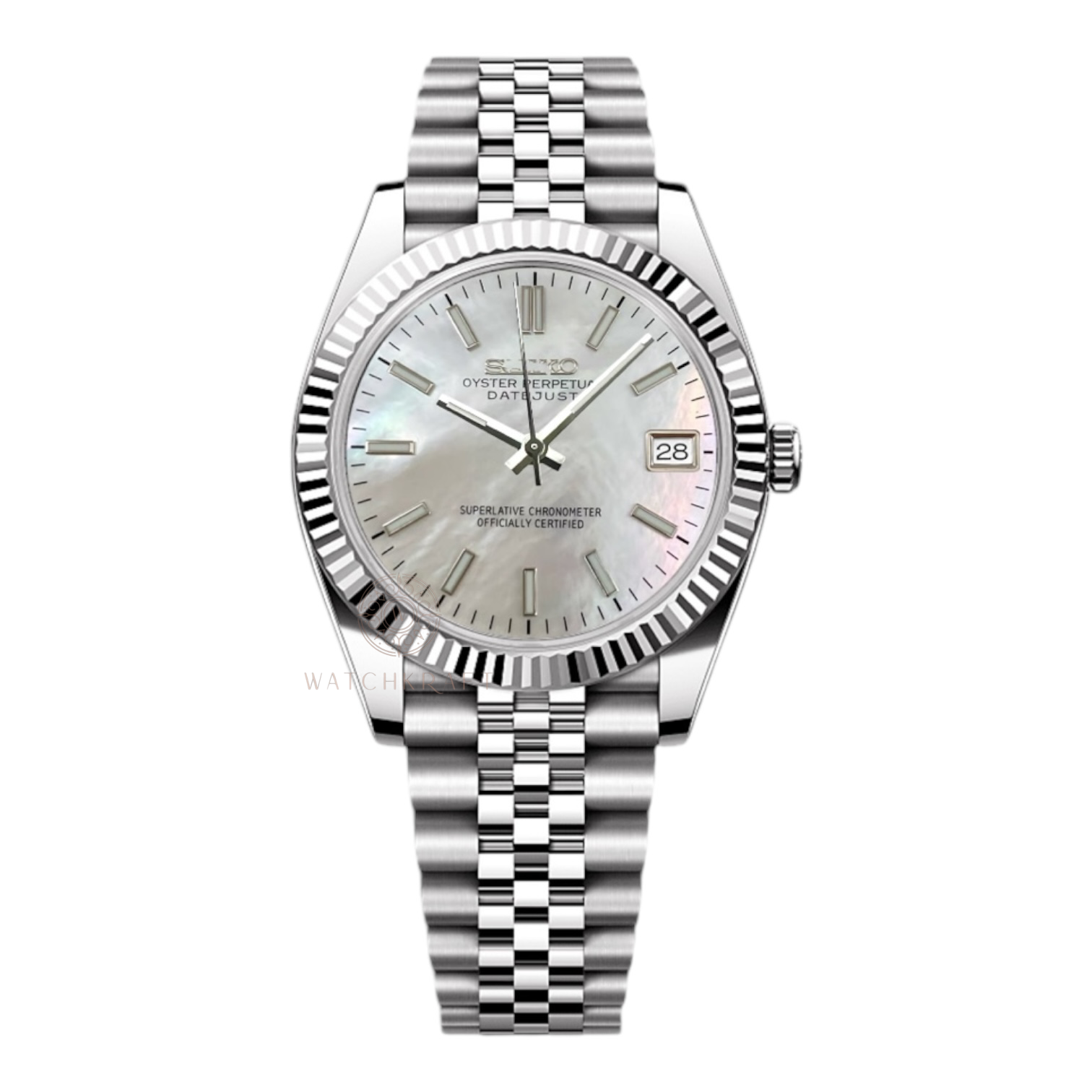 Seiko Mother Of Pearl Datejust Mod