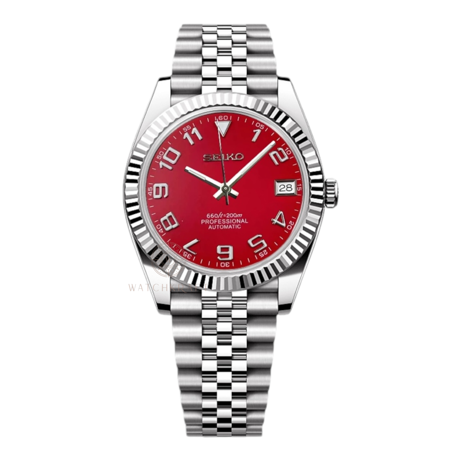 Seiko Red Number Indices Datejust Mod