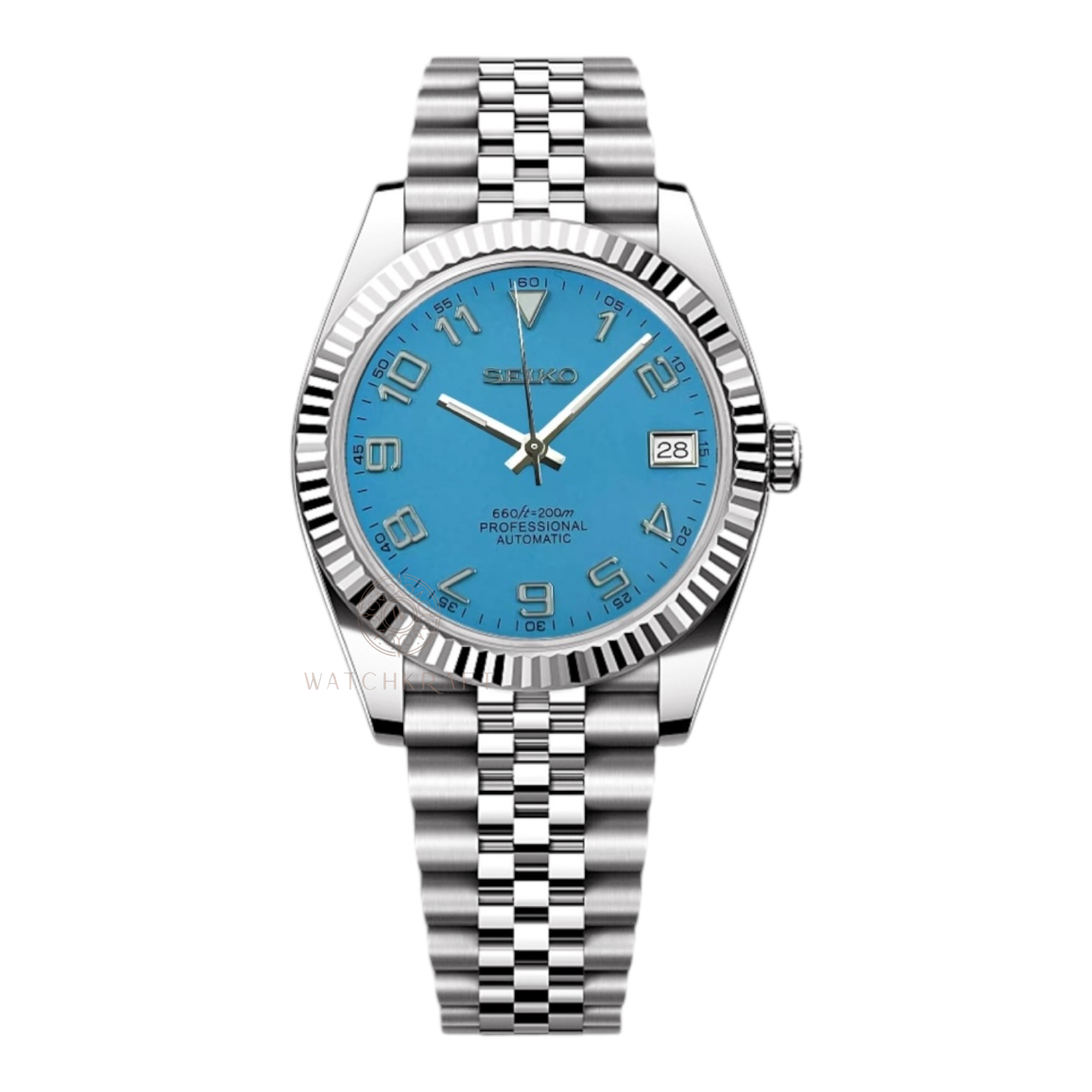 Seiko Blue Number Indices Datejust Mod