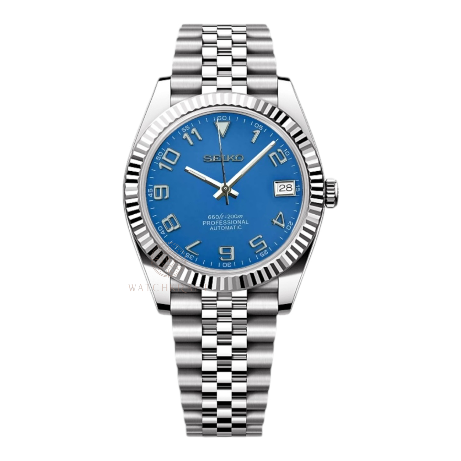 Seiko Blue Number Indices Datejust Mod