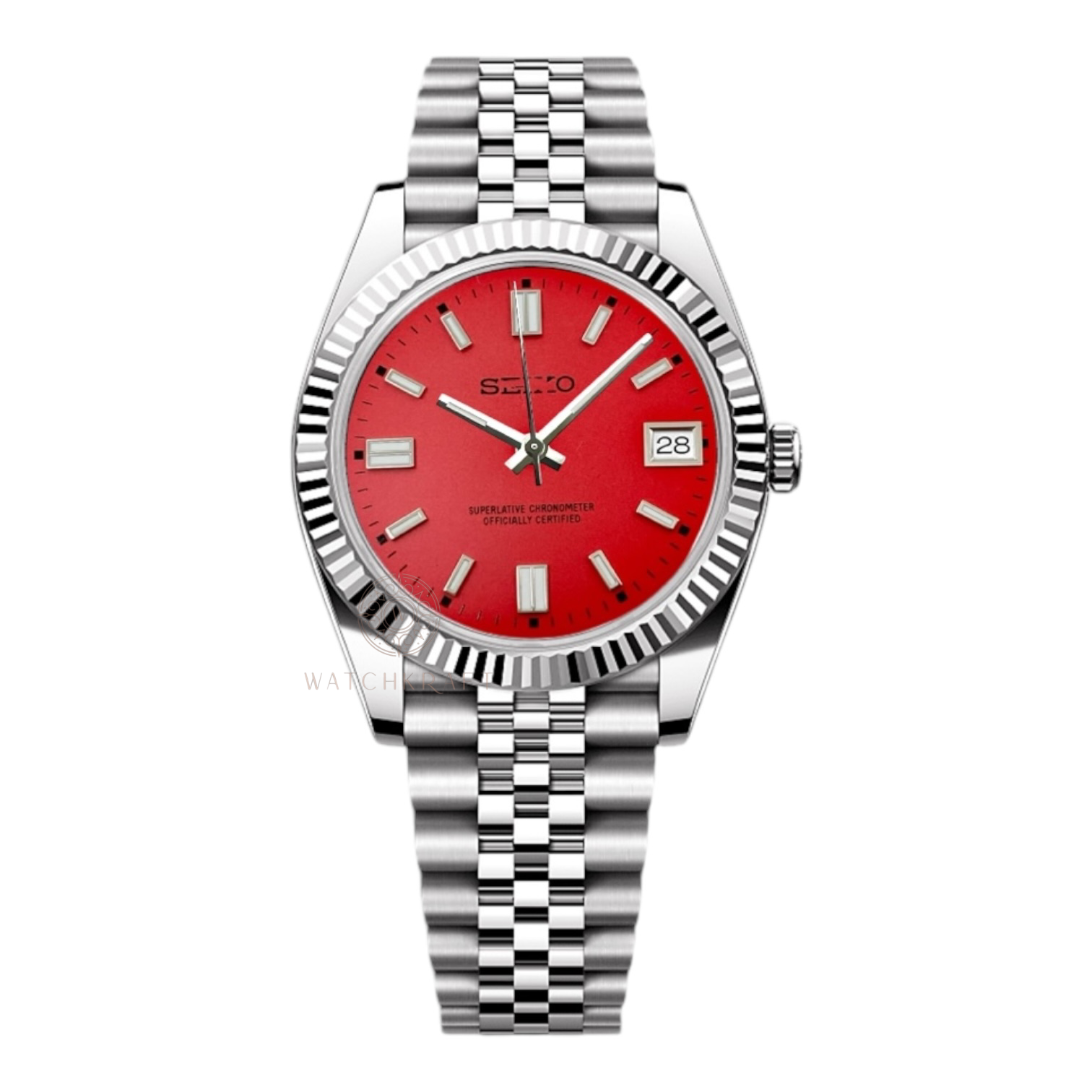 Seiko Red Datejust Mod