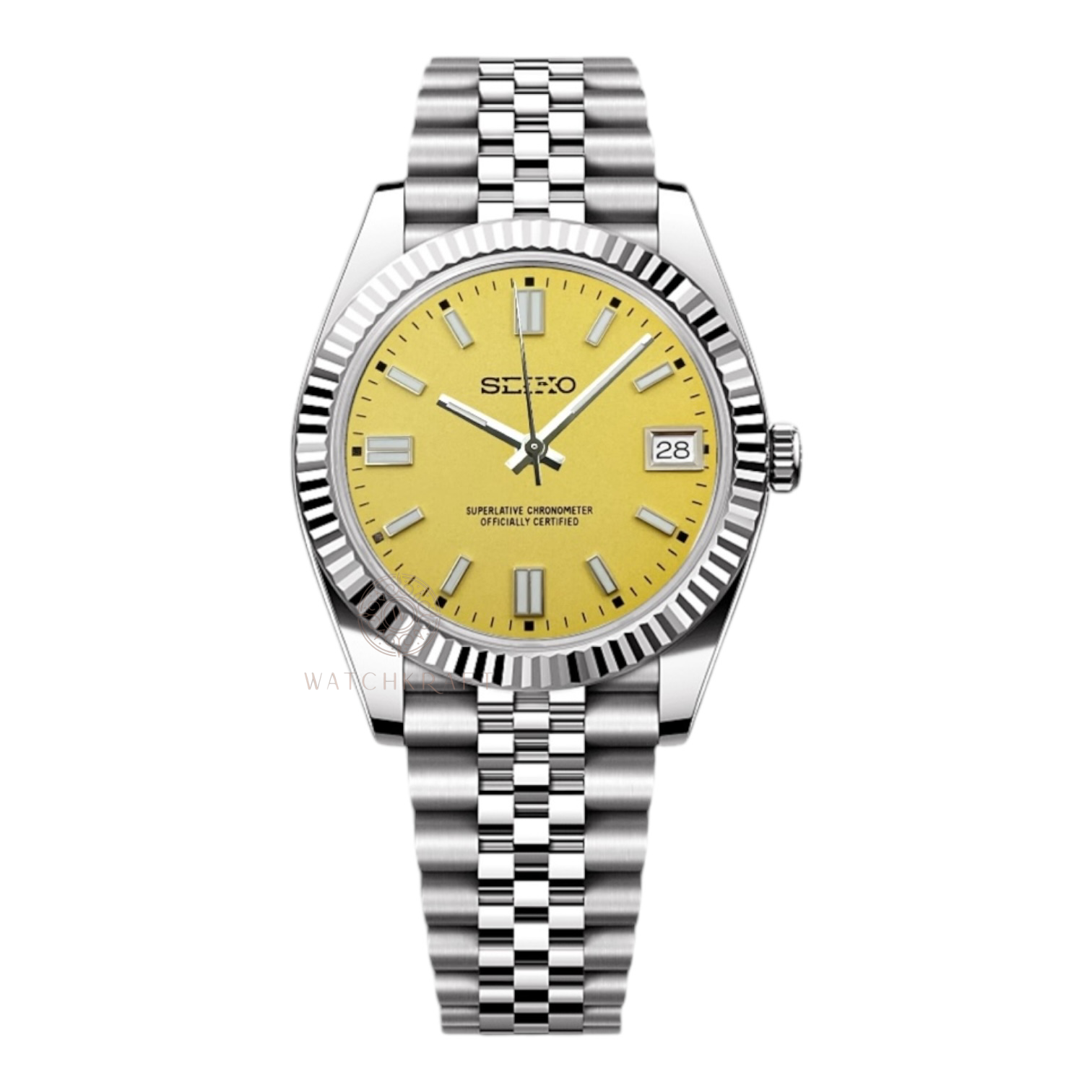 Seiko Yellow Datejust Mod