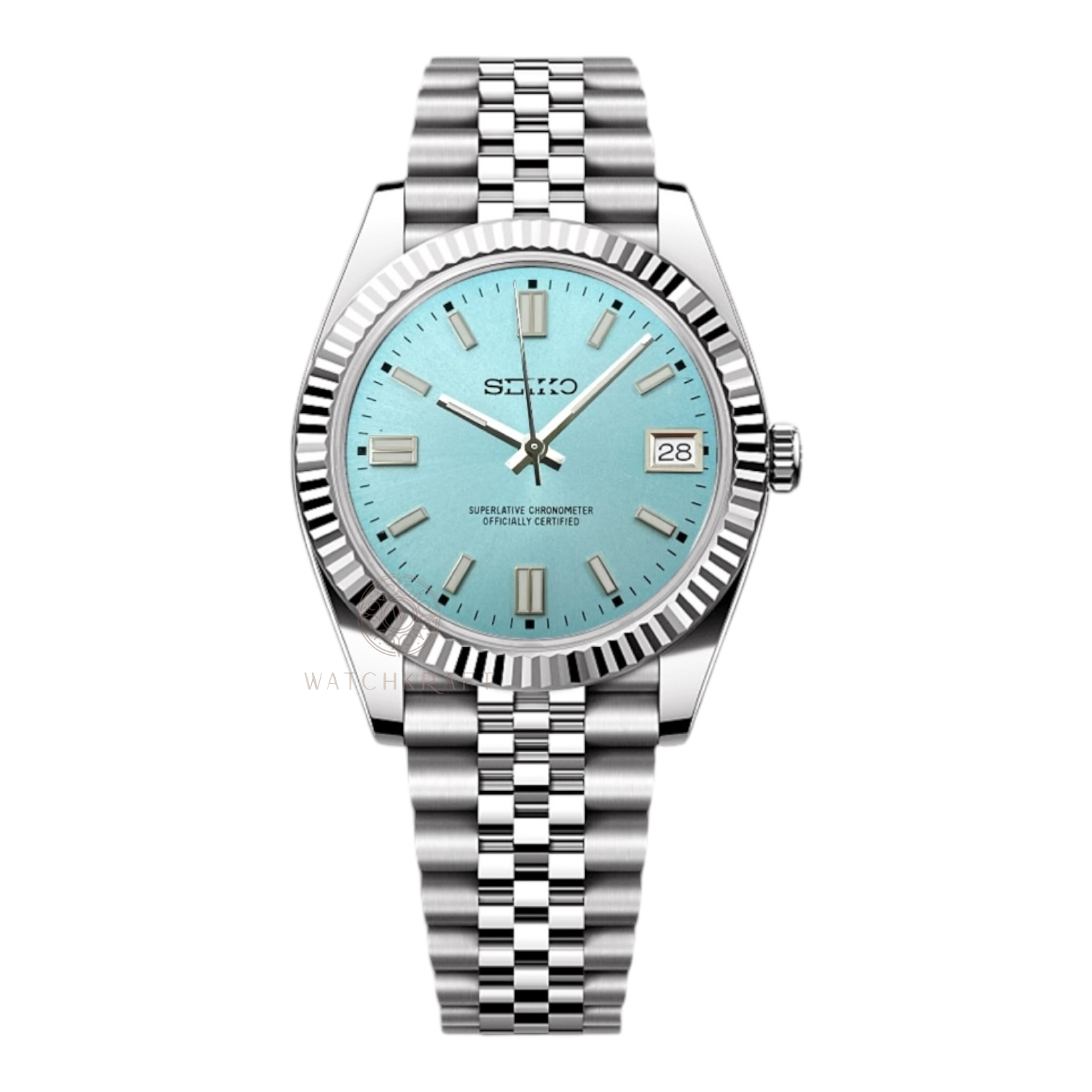 Seiko Ice Blue Datejust Mod