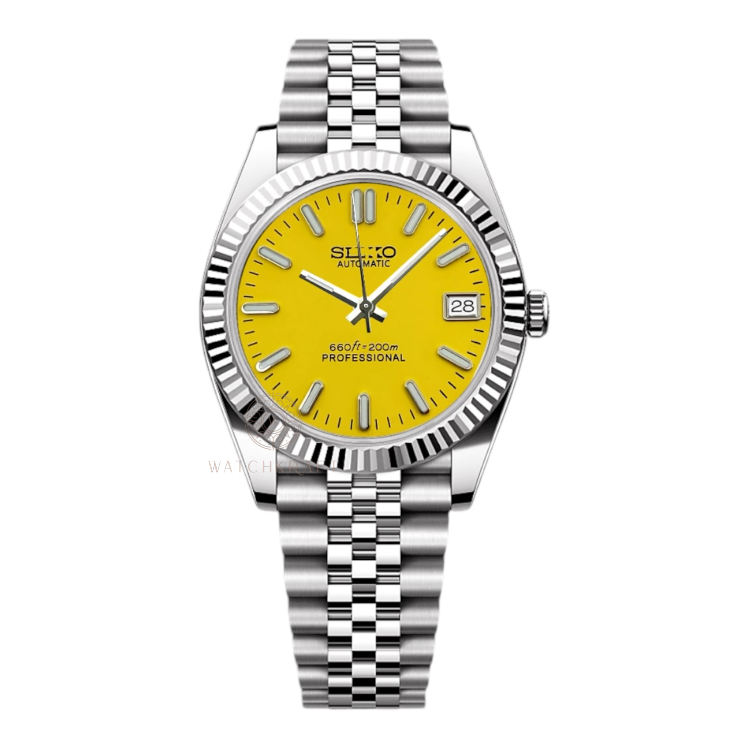 Seiko Yellow Datejust Mod