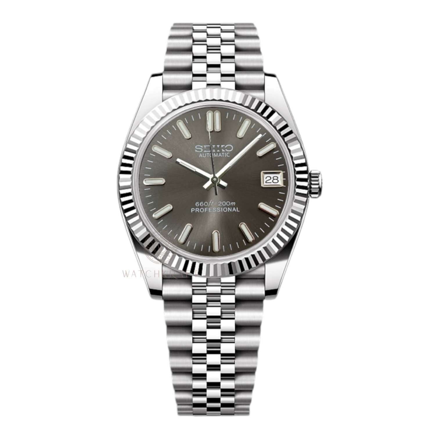 Seiko Grey Datejust Mod