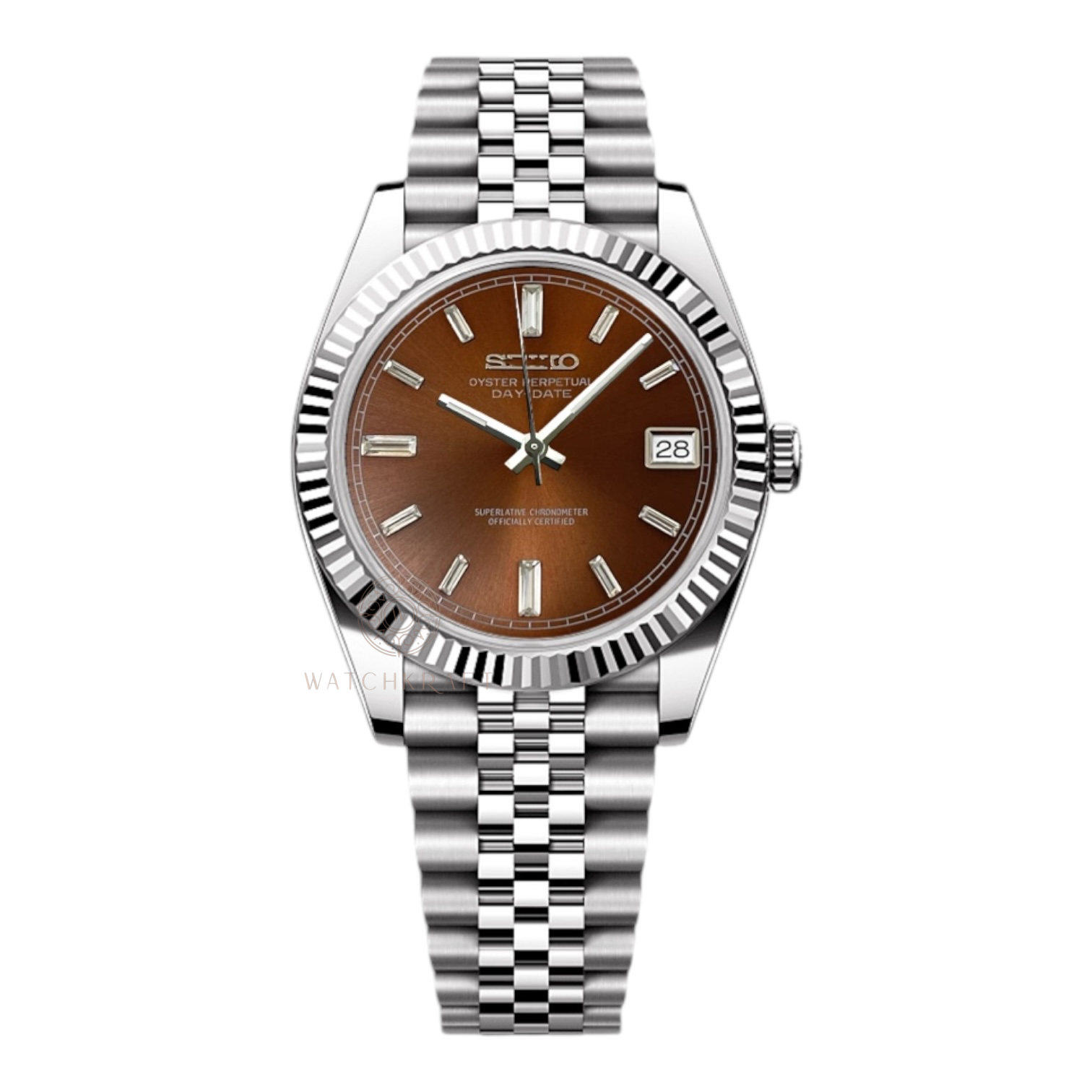 Seiko Brown Long Jewel Datejust Mod