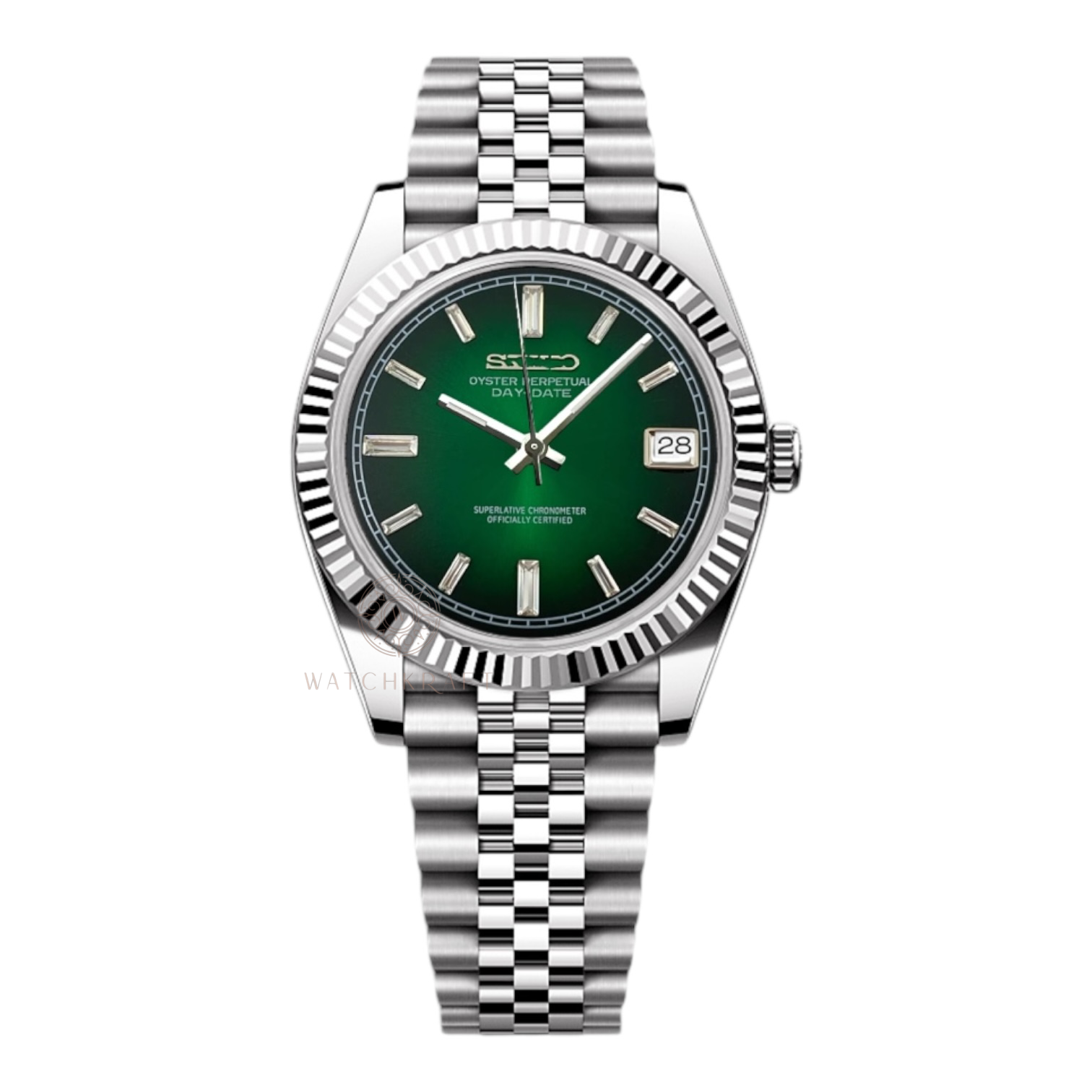 Seiko Green Long Jewel Datejust Mod
