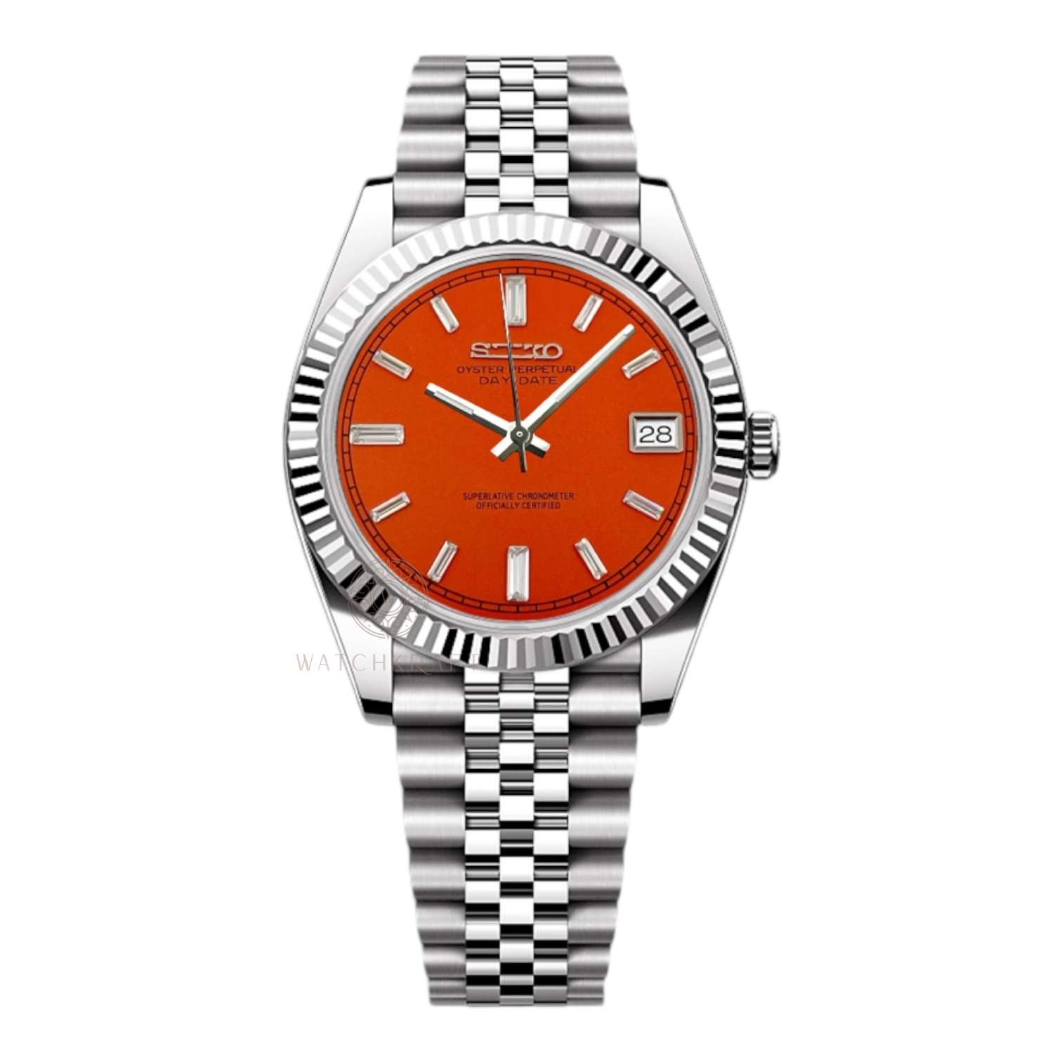 Seiko Orange Long Jewel Datejust Mod