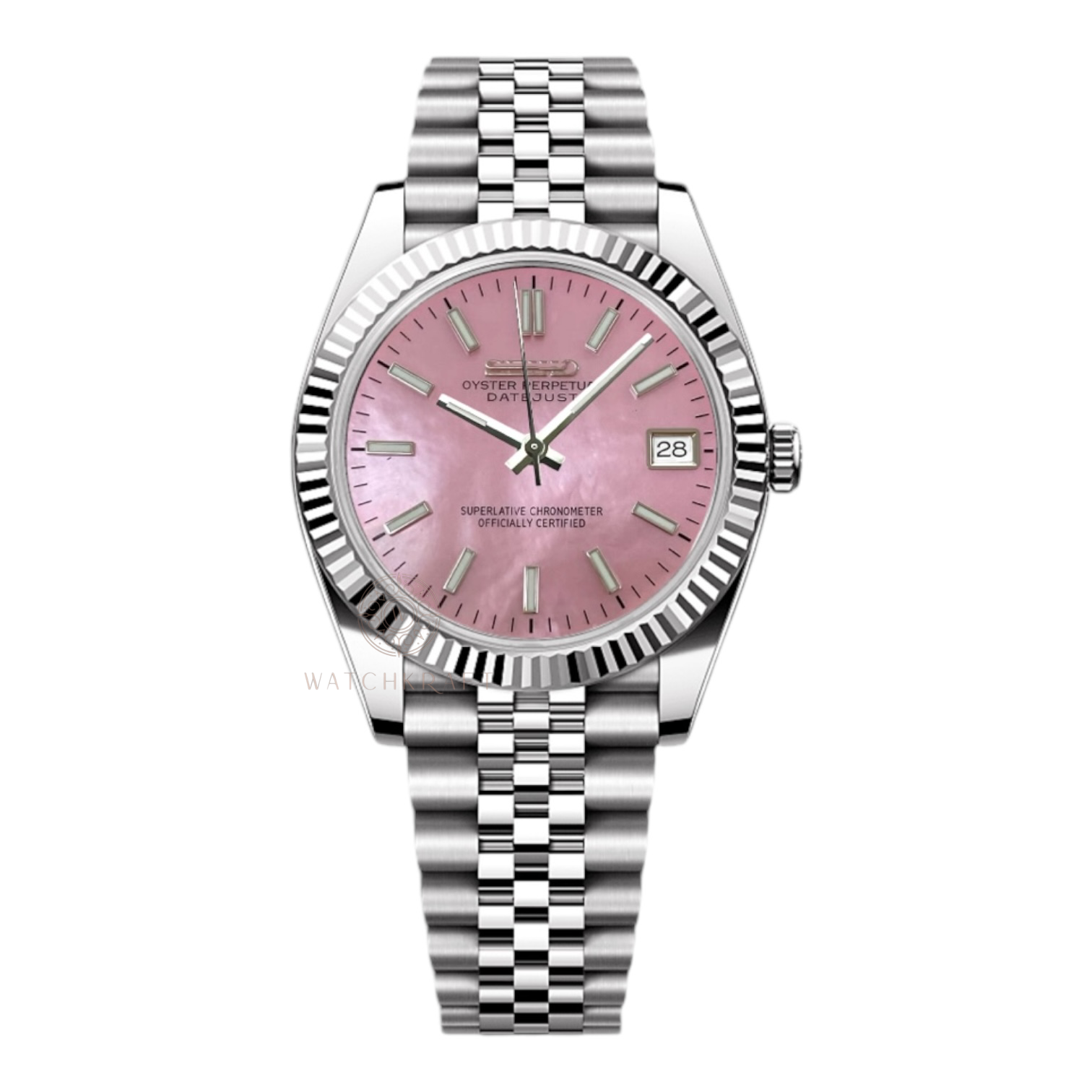 Seiko Pink Mother Of Pearl Datejust Mod