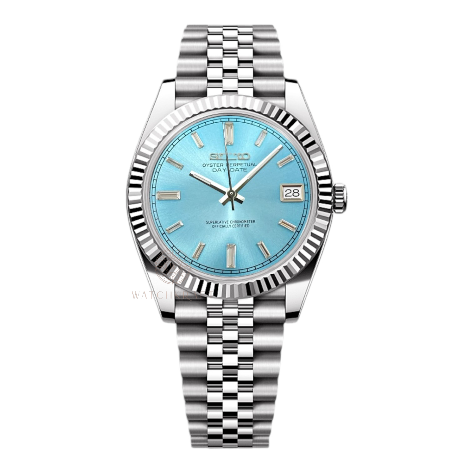 Seiko Ice Blue Long Jewel Datejust Mod