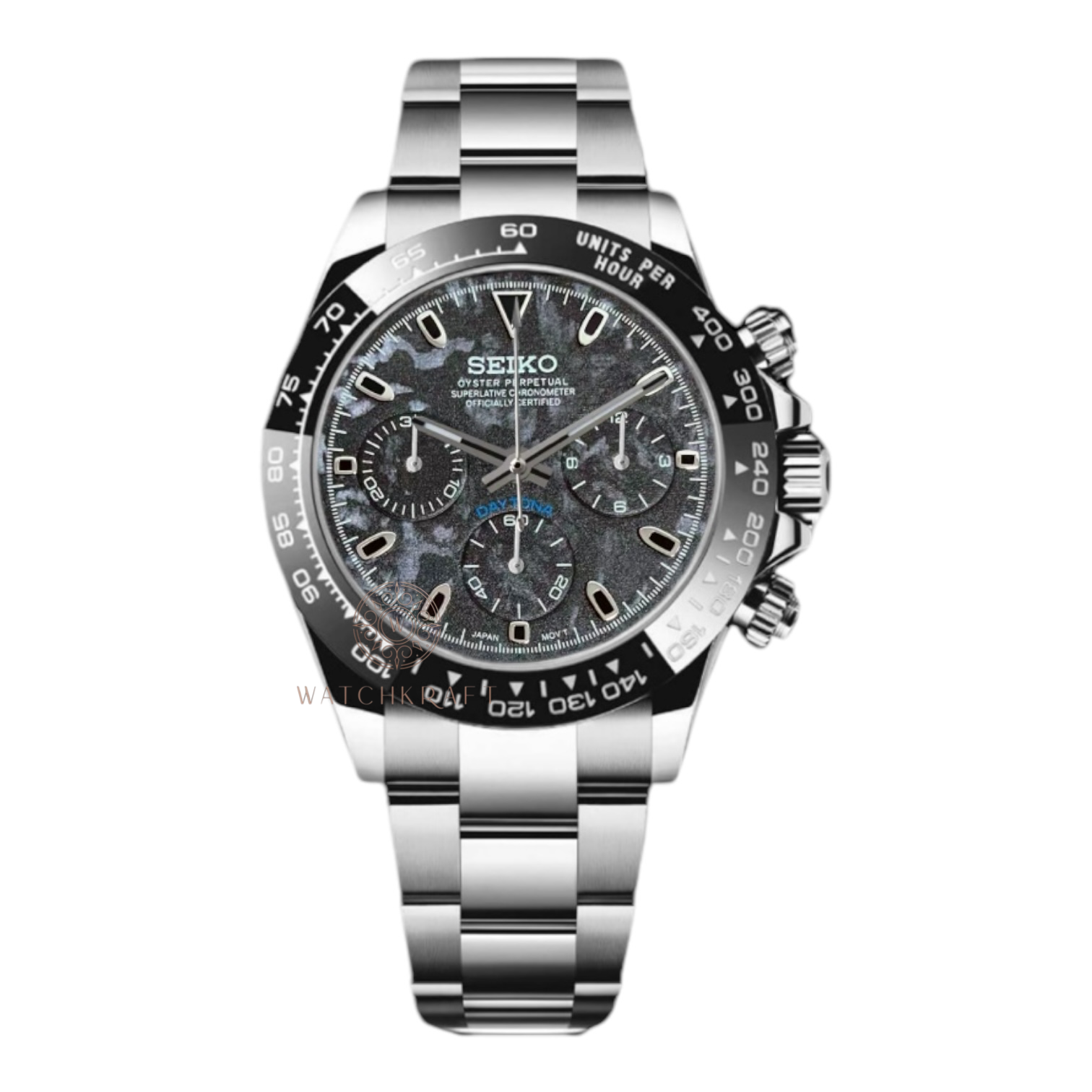 Seiko Black Carbon Daytona Mod