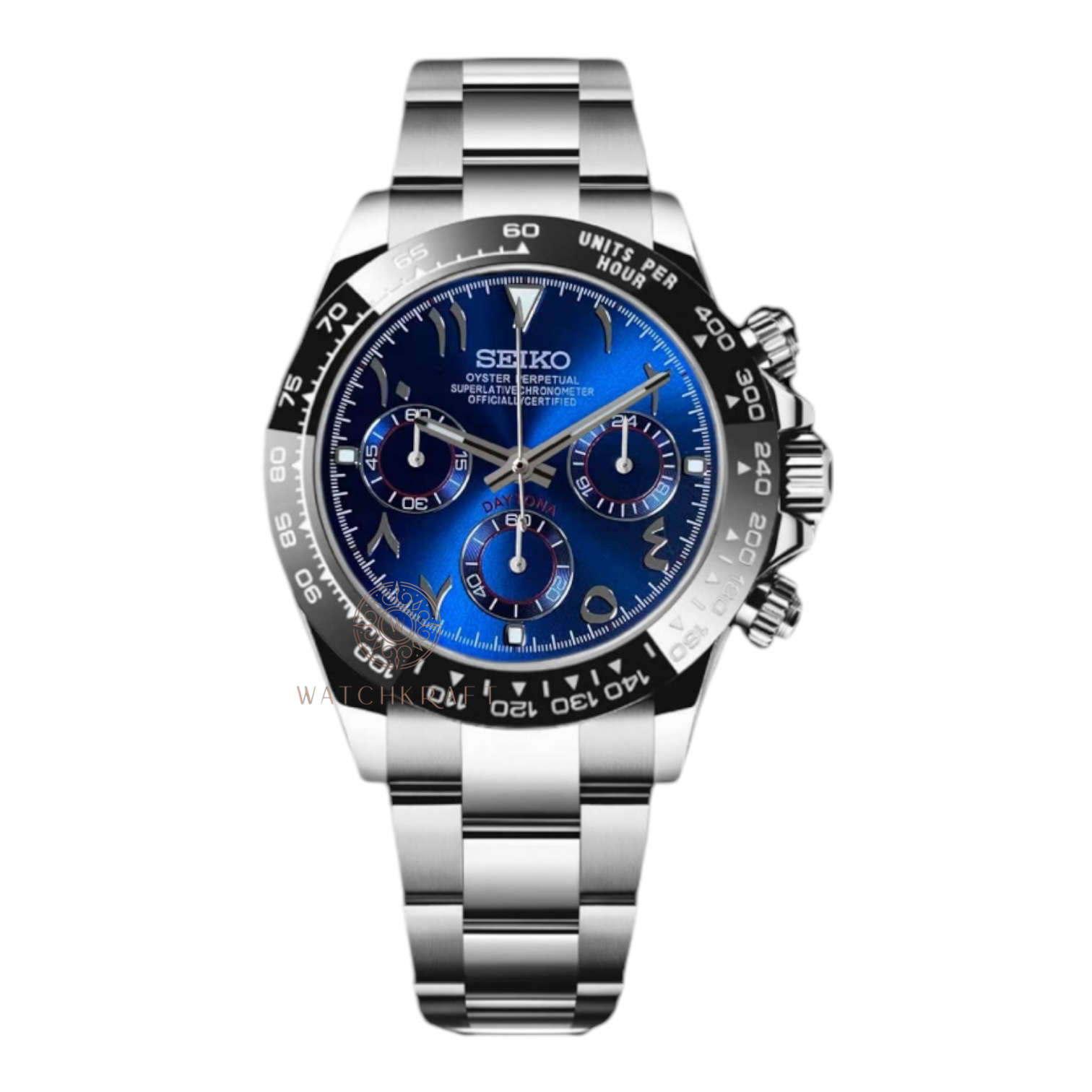 Seiko Blue Arabic Daytona Mod