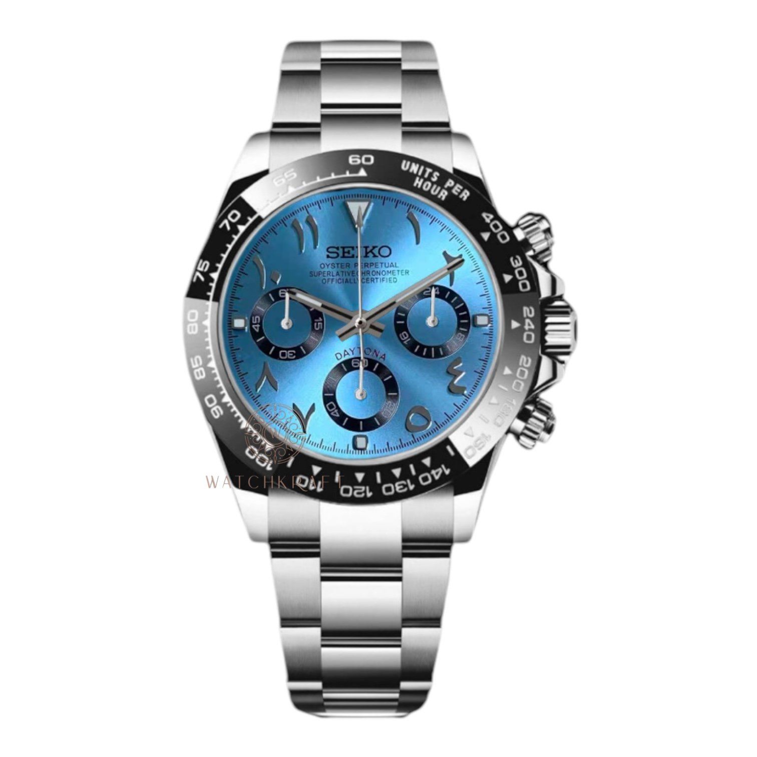Seiko Blue Arabic Daytona Mod