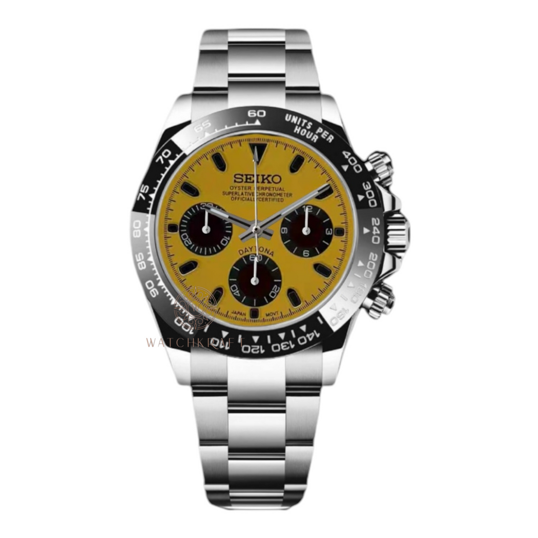 Seiko Yellow Daytona Mod – watchkraft