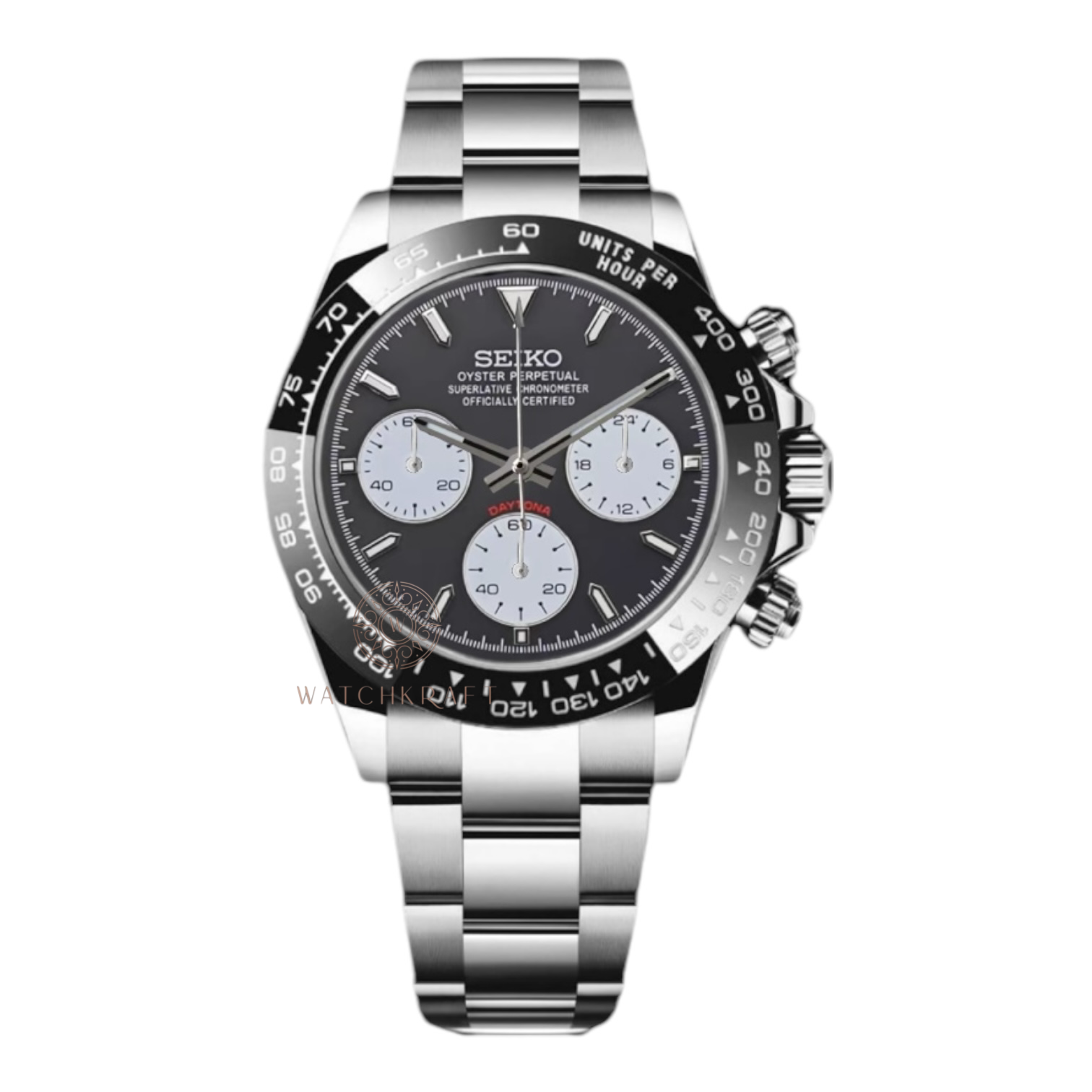 Seiko Black White Daytona Mod