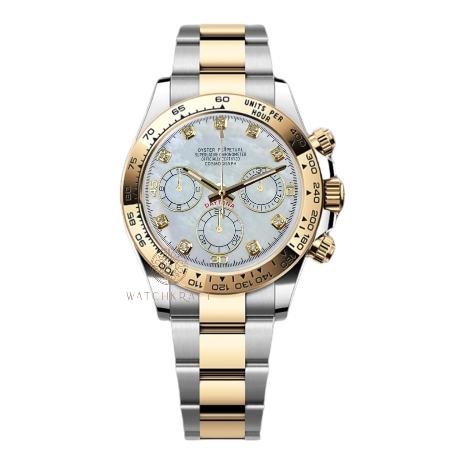 Seiko Mother Of Pearl Gold Jewel Daytona Mod (Seiko logo will be present on the dial)