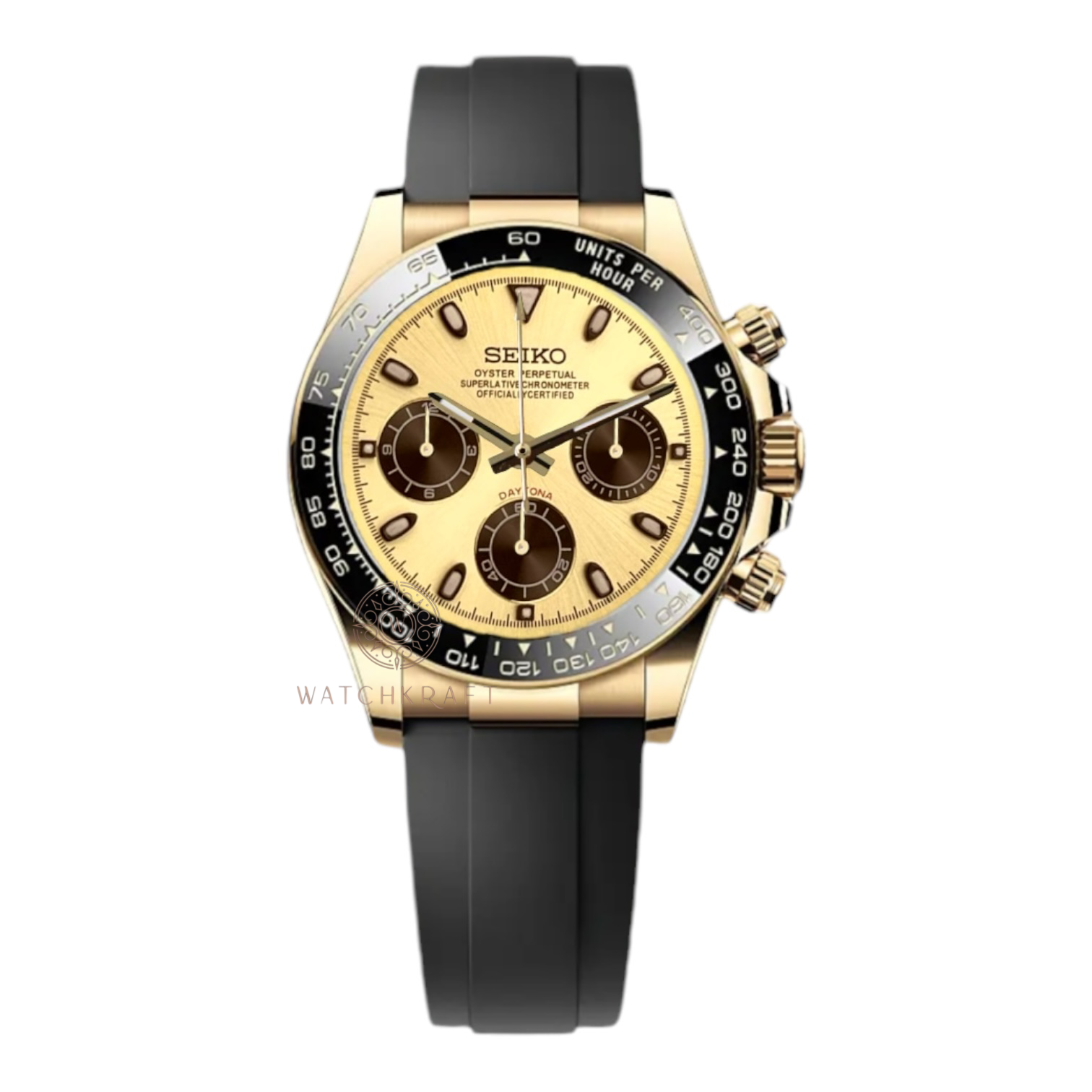 Seiko Gold Black Daytona Mod