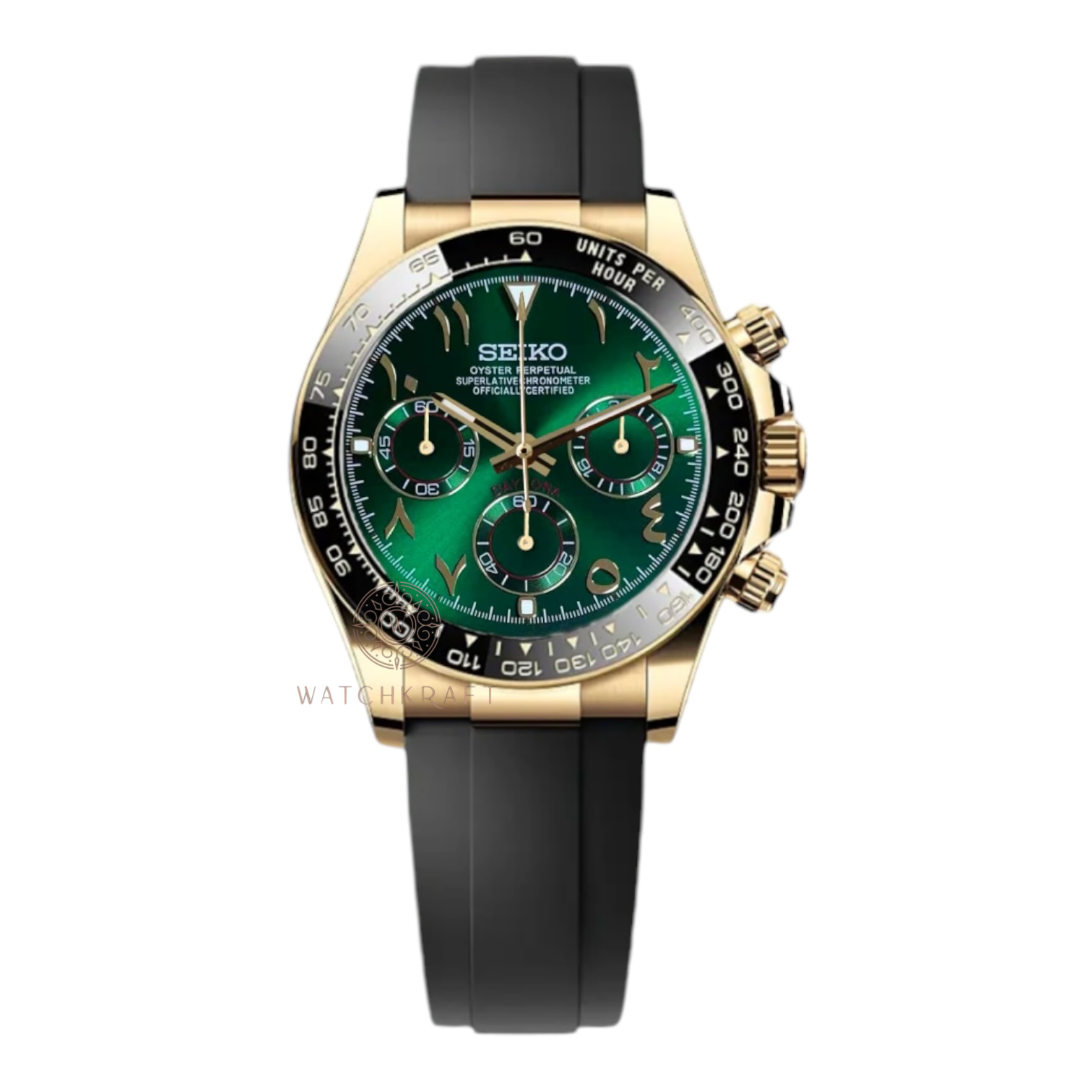 Seiko Green Arabic Daytona Mod