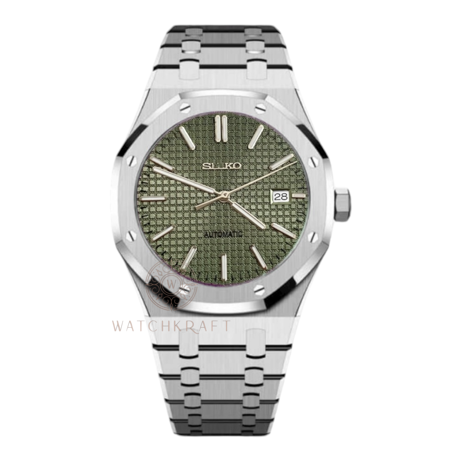 Seiko green Silver Royal Oak Mod